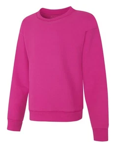 Hanes Girls Crewneck Sweatshirt ComfortSoft EcoSmart Long Sleeve Tag-free Warm - Picture 1 of 14