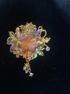 KIRKS FOLLY FAIRY WISHING POOL BROOCH. Signed - Picture 1 of 10