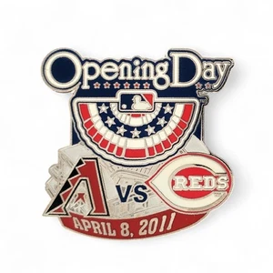 Arizona Diamondbacks vs Cincinnati Reds Opening Day Lapel Pin April 8 2011 MLB - Picture 1 of 4