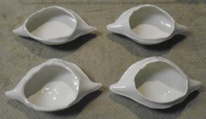 Set of 4 Vintage Ceramic Stuffed Crab Serving Dishes White GUC Glynn-Paton Found - Picture 1 of 8