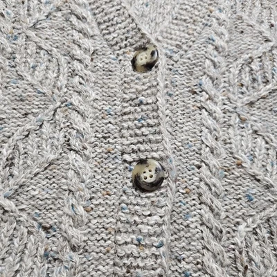 Eddie Bauer Beige Button Down VINTAGE Sweater Vest Unisex Size M Pops Of Color - Image 1 of 4