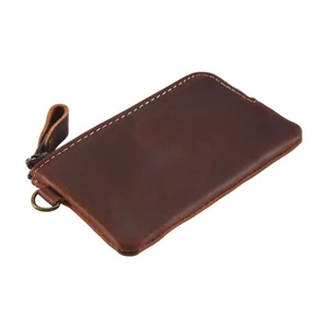 Cartera de cuero auténtico para hombre, cremallera casera botín 3935 - Imagen 1 de 7