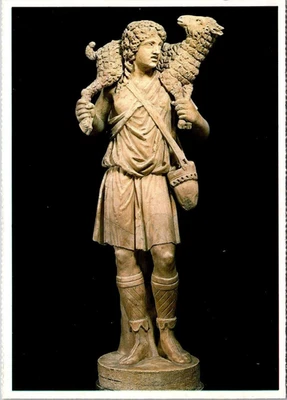 Buon Pastore The Good Shepherd Statue Mueseo Pio Cristiano  Italy Art Postcard - Image 1 of 2