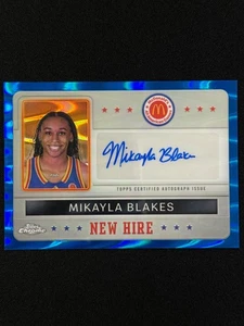 2024 Topps Chrome McDonald's AA Mikayla Blakes New Hire Auto Blue Raywave RC - Picture 1 of 2