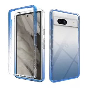 For Google Pixel 7A Full Body Rugged Shockproof Gradient Clear Back Case Cover - Picture 1 of 16