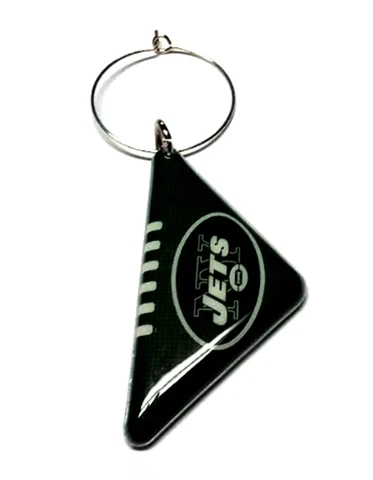 NEW YORK JETS WINE CHARM PADDED PLASTIC BALL TWO SIDED NEW NFL LICENSED Cover