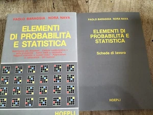 Elementi di probabilità e statistica Scheda di lavoro BARAGGIA NAVA Hoepli 1986 - Imagen 1 de 1