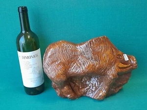 VINTAGE SUPERMOBILE BOAR SCULPTURE CHALK STONE OLD STATUE. AV71 - Picture 1 of 10