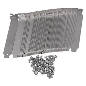 Stainless Steel Case PCI Slot Covers Dust Filter with Screws Set of 50 - Afbeelding 1 van 5