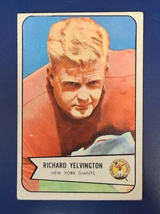 1954 Bowman tarjeta de fútbol americano #77 Richard Yelvington radiocontrol sp bajo grado G/F/P ver fotos - Imagen 1 de 2