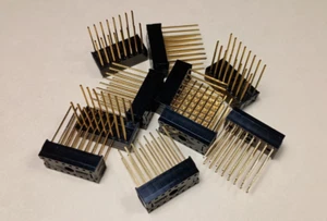Qty 10: Quality 16-Pin Wire Wrap Sockets Gold Plated Prototyping NOS Xlnt! - Picture 1 of 4