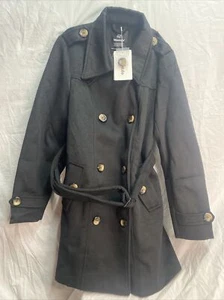 Wantdo Women’s Soft shell Trench Coat - Black Medium - Picture 1 of 6