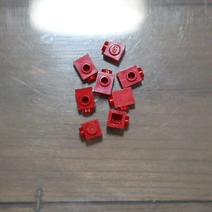 LEGO 87087 Bright Red Modified Brick 1x1 With Knob Qty 8 - Picture 1 of 1