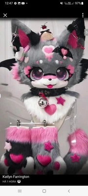 Lindo traje de piel larga de murciélago mascota piel Juegos con disfraces - ¡Promoción! Foto 1 de 4