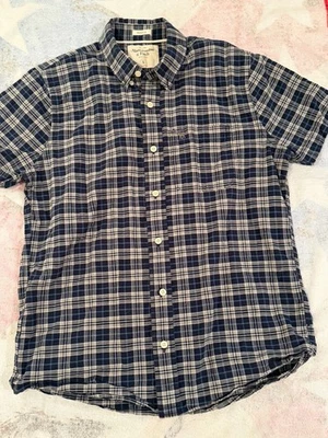 Abercrombie & Fitch Gingham Shirt Mens L  Muscle Fit Blue White Check - Image 1 of 4