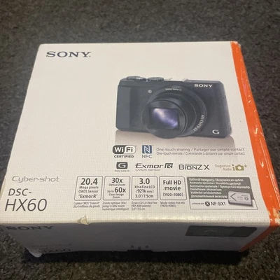 Sony Cyber-shot DSC-HX60 Digital Camera Black Boxed New Sealed + 32GB SD Card - Image 1 of 4