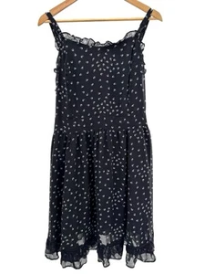 Tripp NYC Dress 16 Black Skull Print Ruffle Sweetheart Y2K Alt Punk Goth Mini - Picture 1 of 8