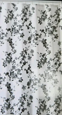 CORTINA DE CHUVEIRO RALPH LAUREN FLORAL PRETO CINZA BRANCO - Imagem 1 de 4