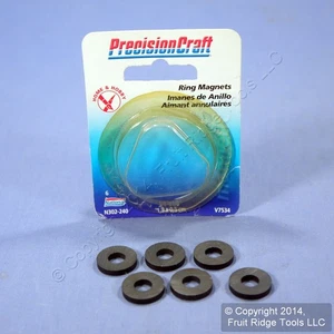 6 National Hardware Ceramic #5 Disc Magnet Fasteners 3/4" x 1/8" N302-240 - Picture 1 of 5