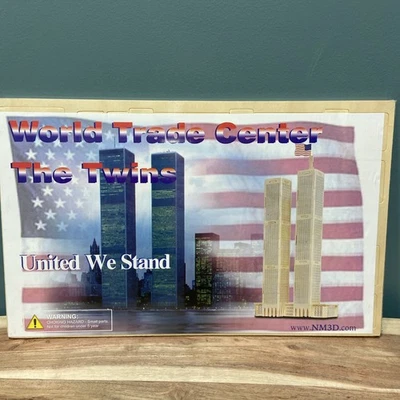 World Trade Center 3D NM3DB Balsa Wood Puzzle Model Twin Towers  New! - Image 1 of 4