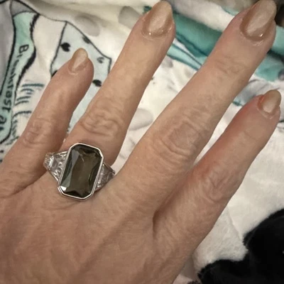 Кольцо для вечеринки с бомбой оригинальное размер 7 Stay With Me A While Created турмалин зеленая шпинель - Изображение 1 из 3