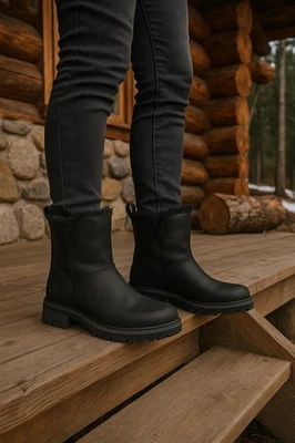 Botas Timberland Courmayeur Valley imitación piel de oveja forradas cuero negro para mujer... Foto 1 de 4