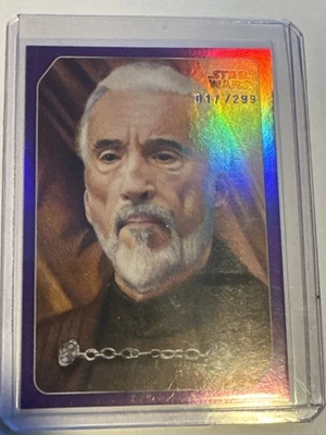 2023 Star Wars Galaxy Celebration EUROPE Count Dooku Purple #d 17/299 Card #18 - Image 1 of 2