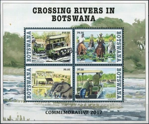 Botswana 2017. Crossing Rivers in Botswana (MNH OG **) Miniature Sheet - Picture 1 of 1