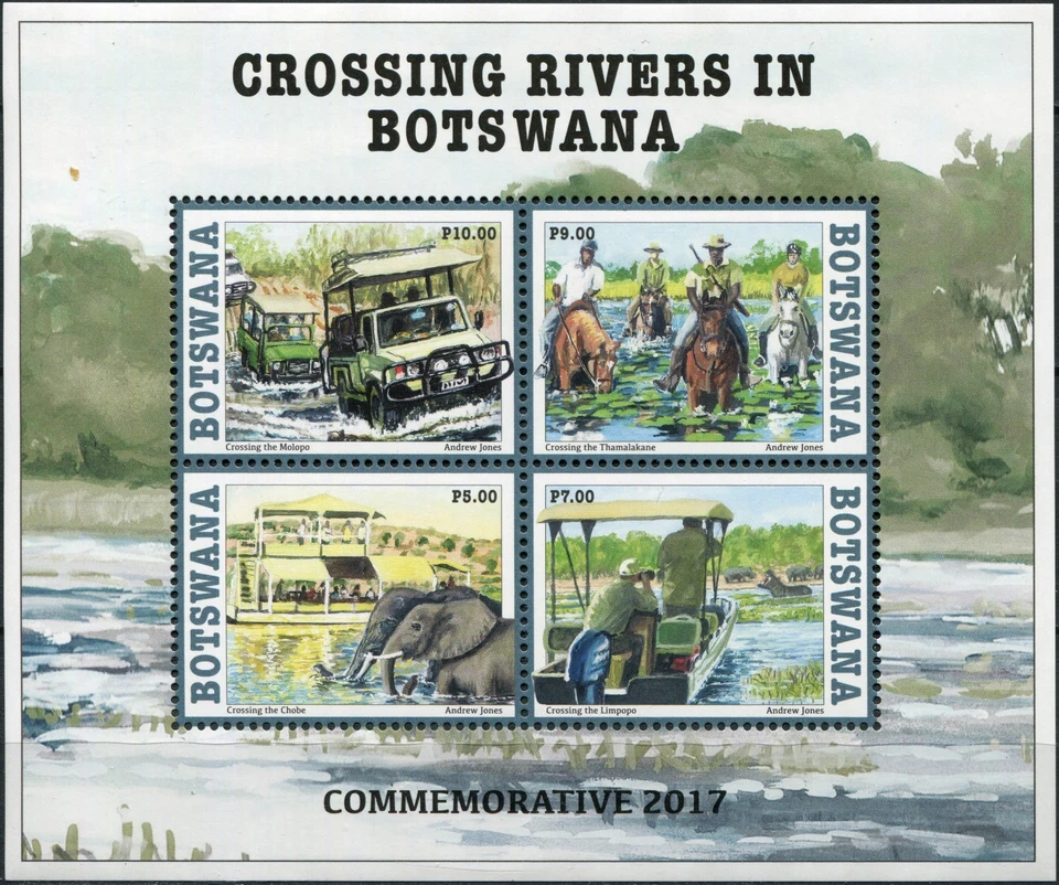 Botswana 2017. Crossing Rivers in Botswana (MNH OG **) Miniature Sheet - Image 1 of 1