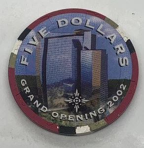 Mohegan Sun Casino 5 $ Chip Uncasville Connecticut Eröffnung Sun Hotel 2002 - Bild 1 von 3