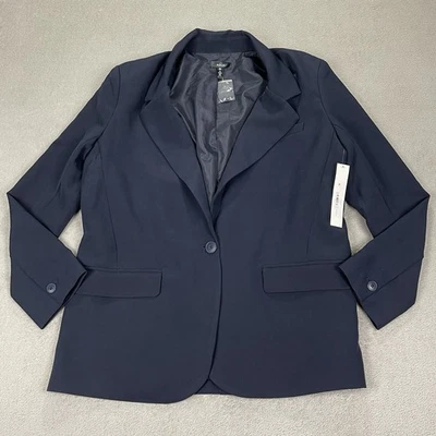 Blazer de traje Aqua para mujer talla grande azul marino nuevo con etiquetas Foto 1 de 4