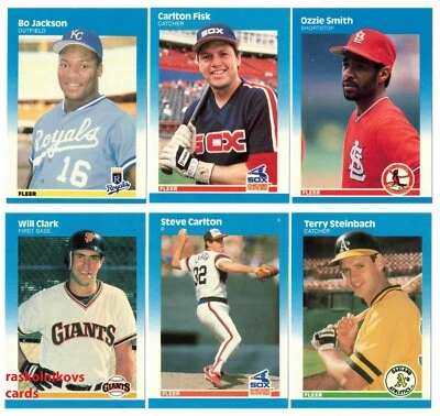 1987 Fleer GLOSSY #251-500 COMPLETE YOUR SET $2 or 2 Card Minimum YOU PICK! - Image 1 of 2