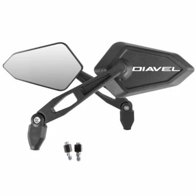 COPPIA SPECCHIETTI STREET CON LOGO BIANCO DUCATI 1200 DIAVEL 2011-2014 - Immagine 1 di 3