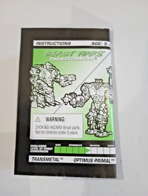 Transformers Beast Wars Optimus Primal Transmetal Instructions 1997 Trilingual - Image 1 of 3