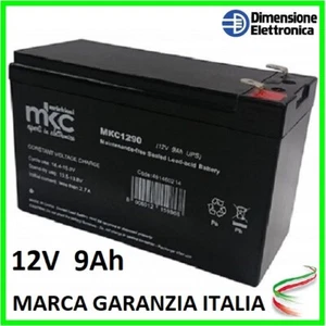 Batteria 12v 9ah Ups Piombo Agm Allarme Gruppo Continuita' 9a VLRA FASTON 6.3m - Foto 1 di 9
