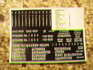 Walthers Cornerstone HO Scale 933-3039 Backshop Decal Only - Bild 1 von 1