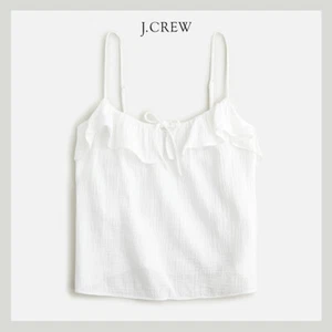 NUEVO CON ETIQUETAS - J. Top de camisola de gasa suave con volantes de verano Crew para mujer, blanco - $69 - Imagen 1 de 5