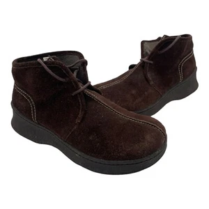 VTG Women's Lower East Side Y2K Chukka Suede Leather Moc Toe Boots Brown Size 11 - Picture 1 of 11