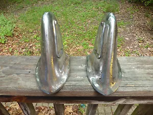 1954 1955 Bumper Guards with L5-54 License Plate lights 1956 - Picture 1 of 11