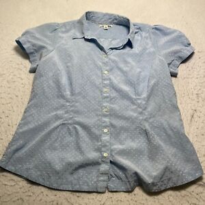 Chemise à manches courtes à bouton Banana Republic pour homme XL extra large col bleu