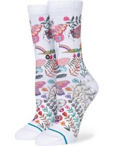 Stance The Garden of Growth Butterfly Rainbow Casual Socks Women's M 8-10.5 NWT
