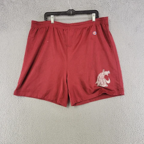 Vintage Washington State Cougars Shorts Mens XL Extra Large Red Champion Cover