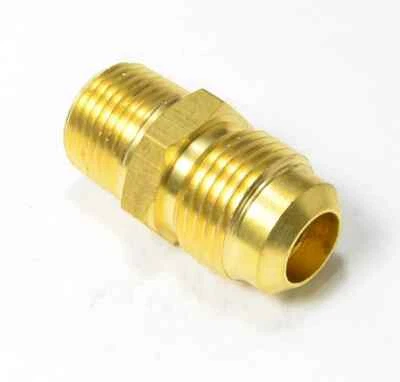 5 pcs FAIRVIEW 1/2 Tube OD X 3/8 Brass Male Pipe Connectors Flare Fittings 48-8C - Image 1 of 2
