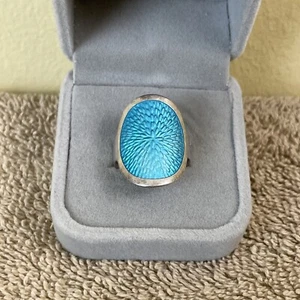 Anello Pekka Piekainen Finlandia argento sterling 925 smaltato misura 5,5 MCM anni 70 - Foto 1 di 9