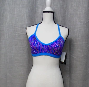 Traje de baño para mujer TYR Electro Crosscutfit tieback top, azul marino/multi, L - Imagen 1 de 8