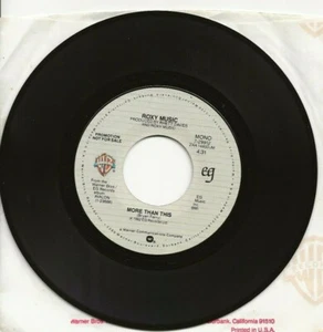 ROXY MUSIC MORE THAN THIS MONO/STEREO USA PROMO-ONLY SINGLE, MINT CONDITION - Picture 1 of 1