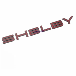Black Red SHELBY Badge Metal Car Front Rear Trunk Emblem Sticker for MUSTANG - Picture 1 of 2