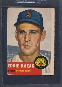1953 Topps #194 Eddie Kazak Tigers Poor *1425 - Picture 1 of 1