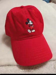 Gorra de béisbol ajustable para adultos con sombrero de Mickey Mouse diseño bordado rojo béisbol - Imagen 1 de 3
