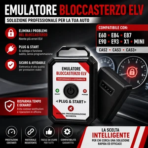EMULATORE BLOCCASTERZO ELV PER BMW E60 E84 E87 E90 E93 X1 MINI CAS2 CAS3 CAS3+ - Afbeelding 1 van 4